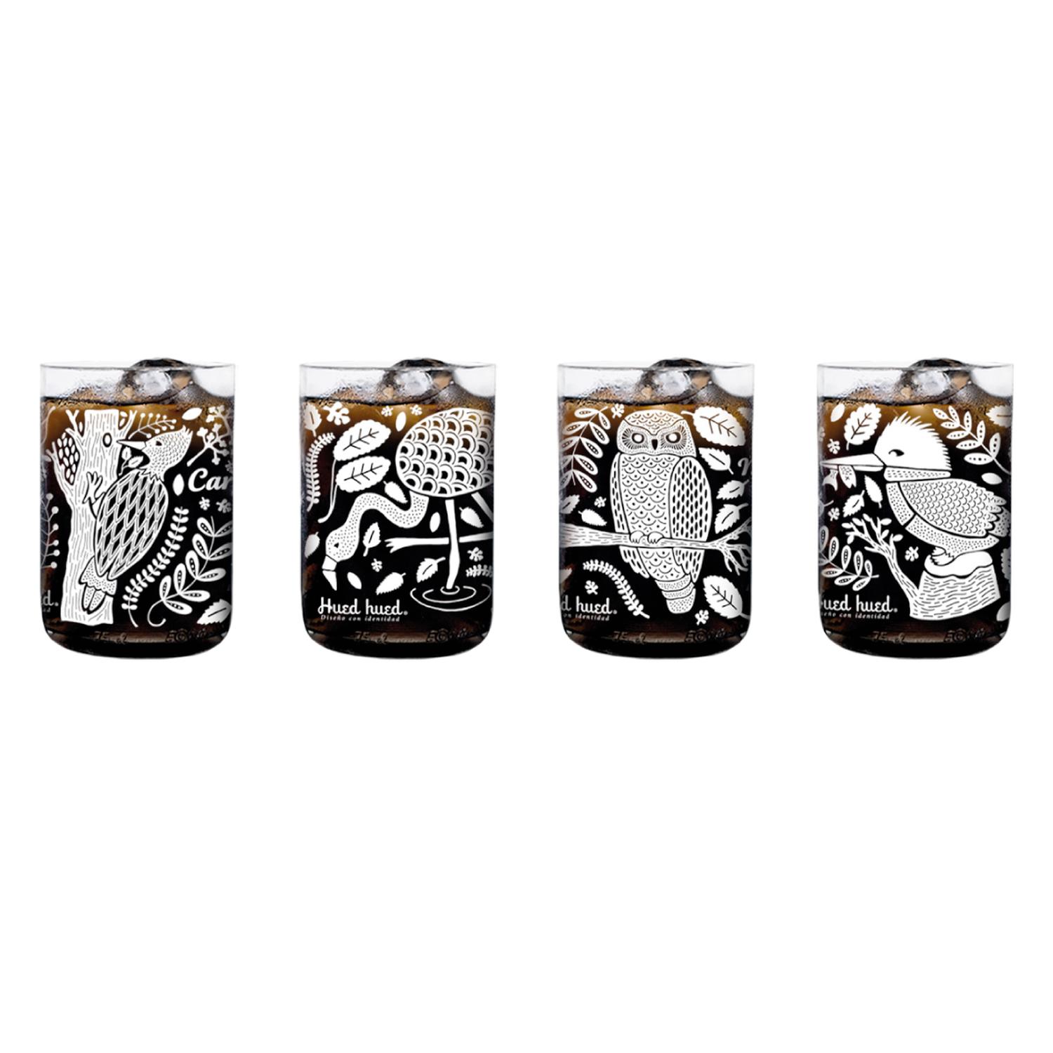 AVES DE CHILE - JUEGO DE 4 VASOS - 330 ML - 1