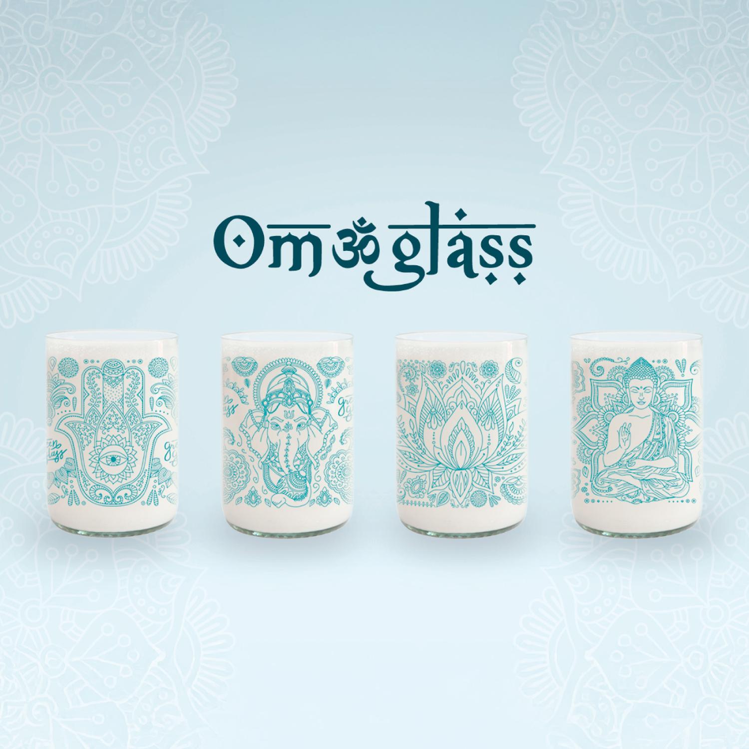 OM GLASS - JUEGO DE 4 VASOS - 330 ML - 2