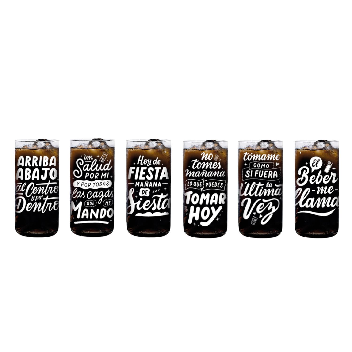 HOY ME LANZO - JUEGO DE 6 VASOS - 500 ML - 1