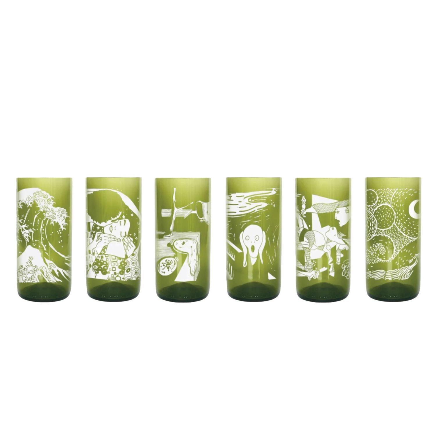 VASOS DE MUSEO - JUEGO DE 6 VASOS - 500ML - 1