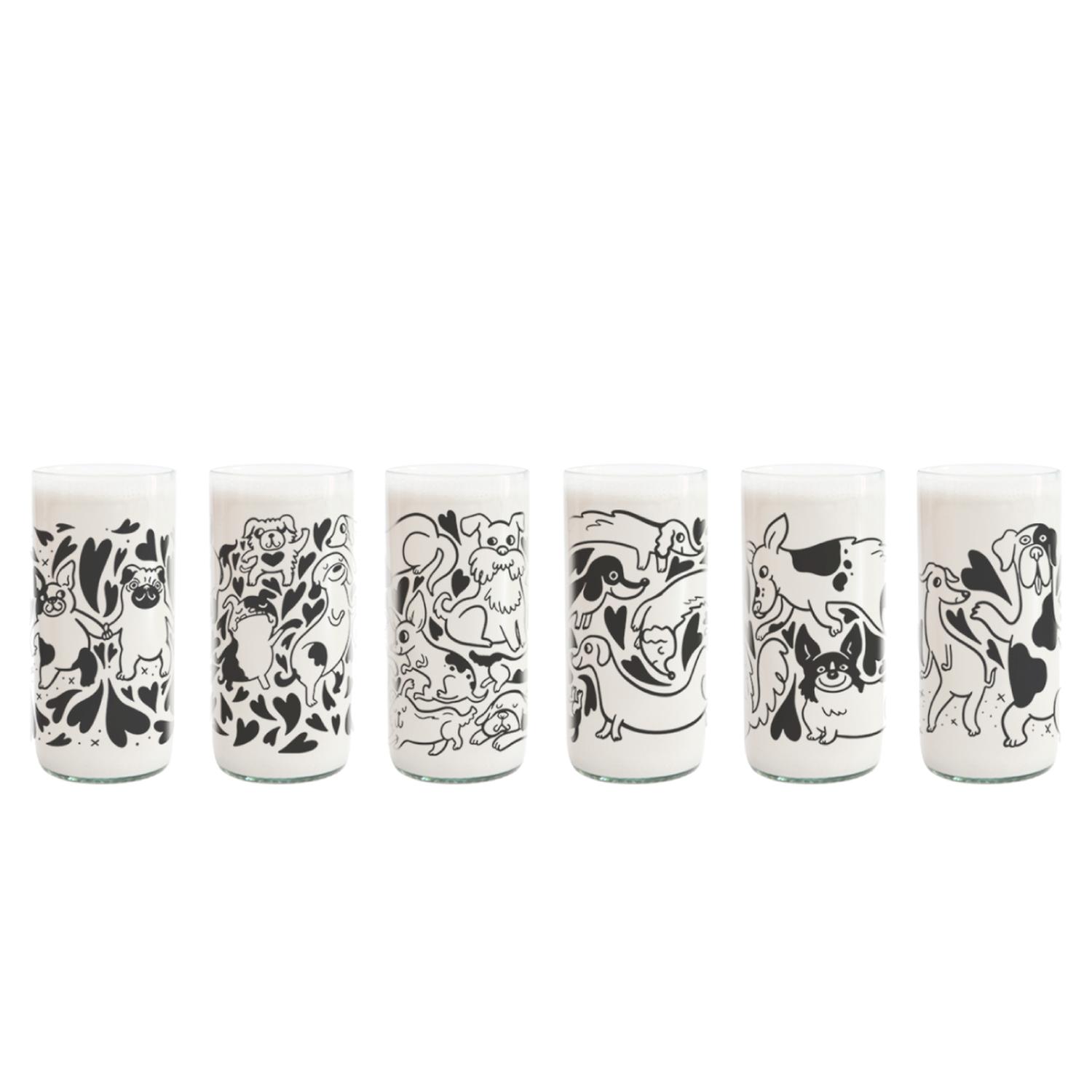 DOG LOVER - JUEGO DE 6 VASOS PERRUNOS - 500 ML - 1