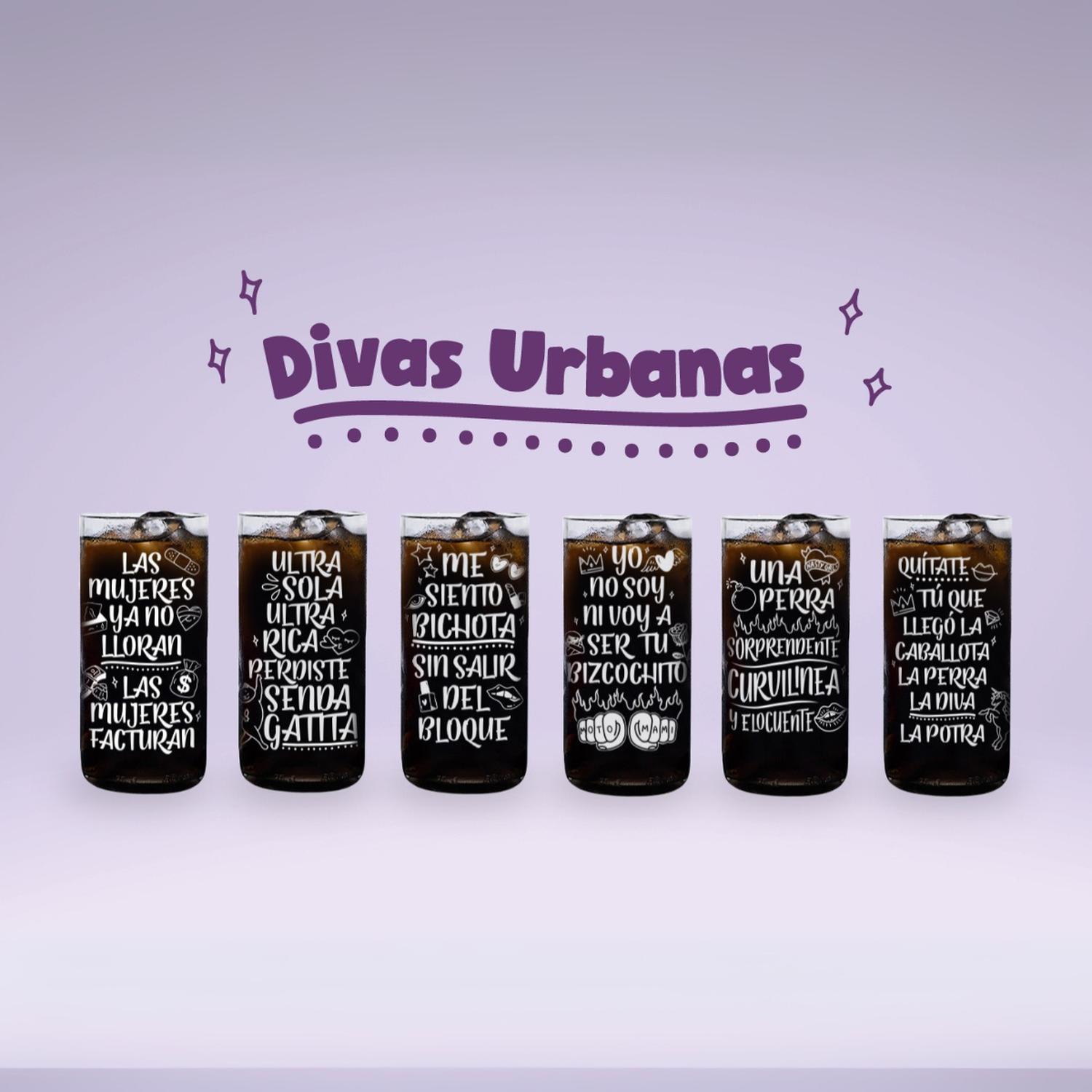 DIVAS URBANAS - JUEGO DE 6 VASOS - 500 ML - 2