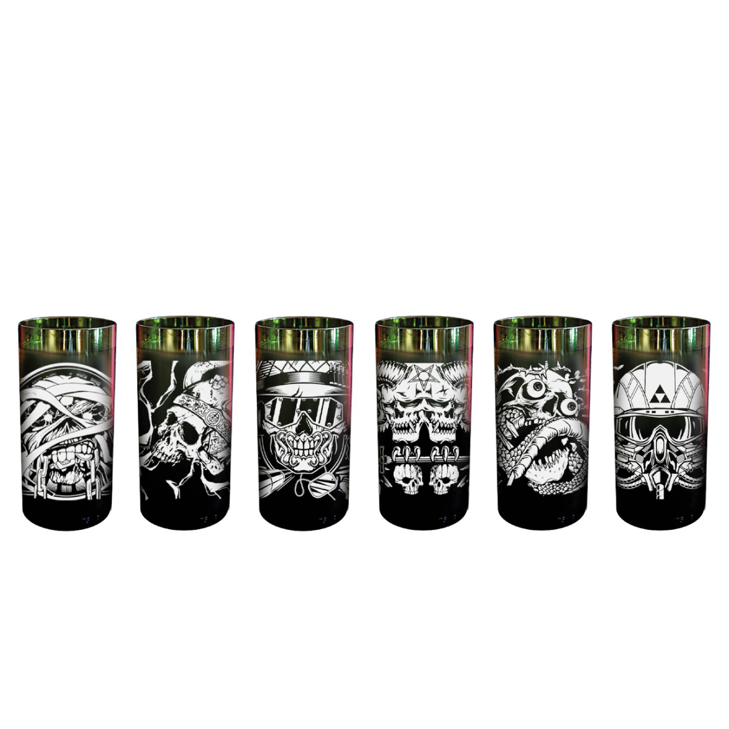 METALEROS - JUEGO DE 6 VASOS - 500 ML - 1
