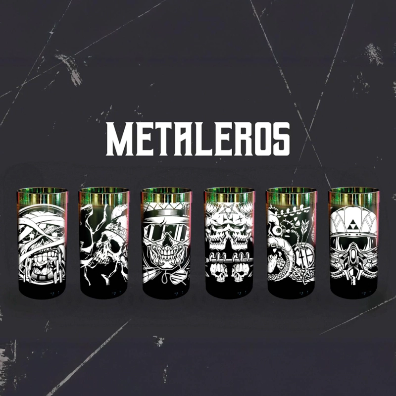 METALEROS - JUEGO DE 6 VASOS - 500 ML - 2
