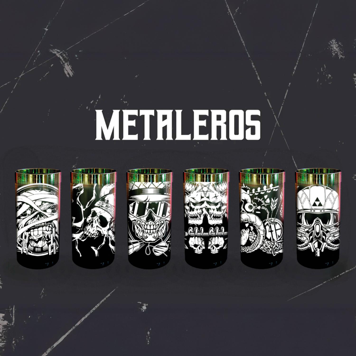 METALEROS - JUEGO DE 6 VASOS - 500 ML - 2