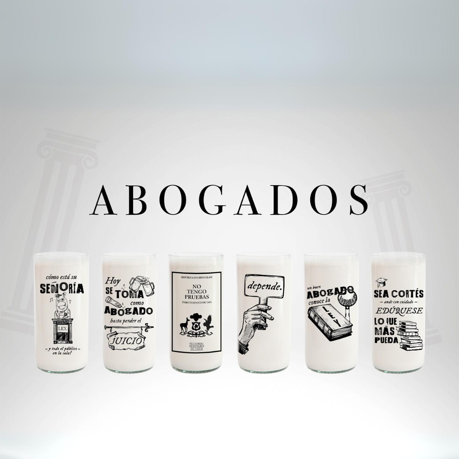 ABOGADOS - JUEGO DE 6 VASOS - 500 ML - 2