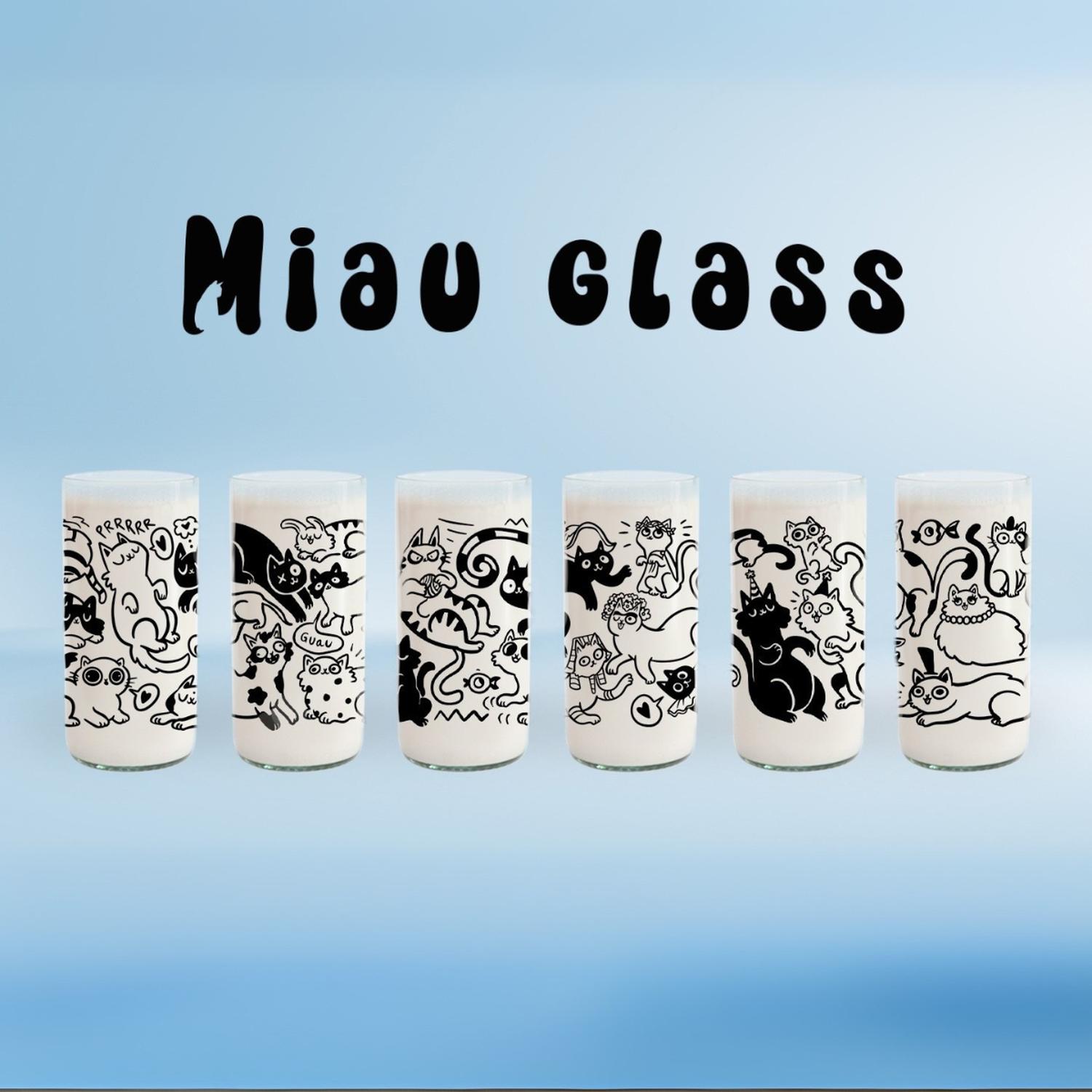 MIAU GLASS - JUEGO DE 6 VASOS - 500 ML - 2