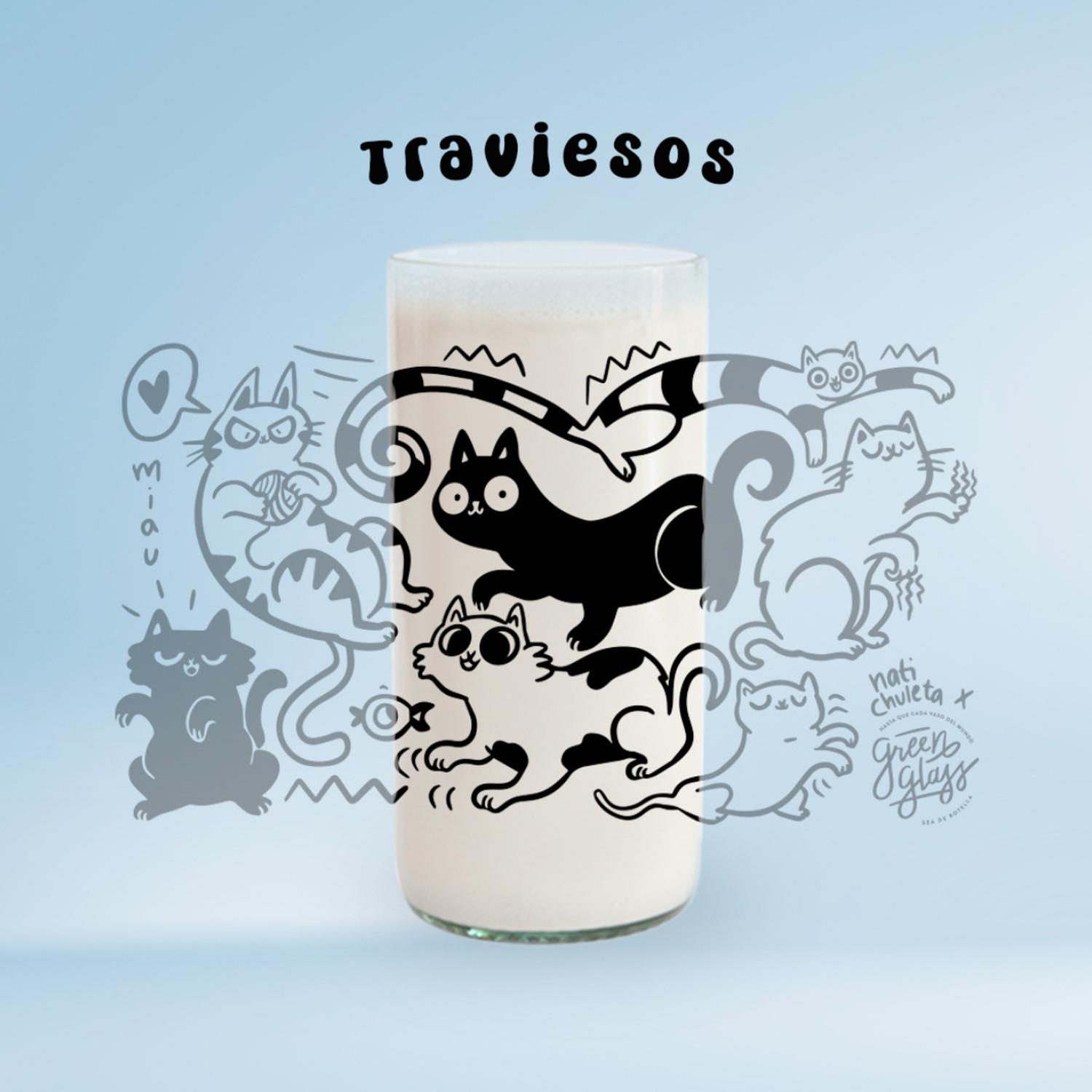 MIAU GLASS - JUEGO DE 6 VASOS - 500 ML - 6