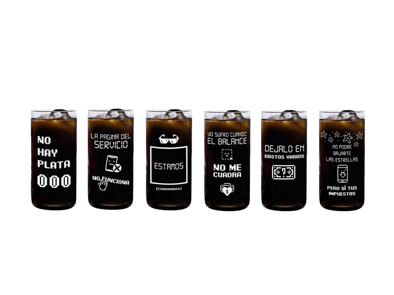 CONTADORES - JUEGO DE 6 VASOS - 500 ML - 1
