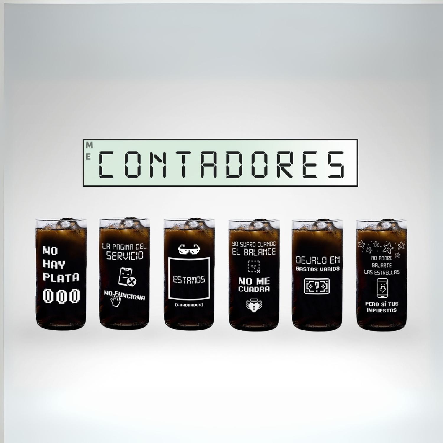 CONTADORES - JUEGO DE 6 VASOS - 500 ML - 2