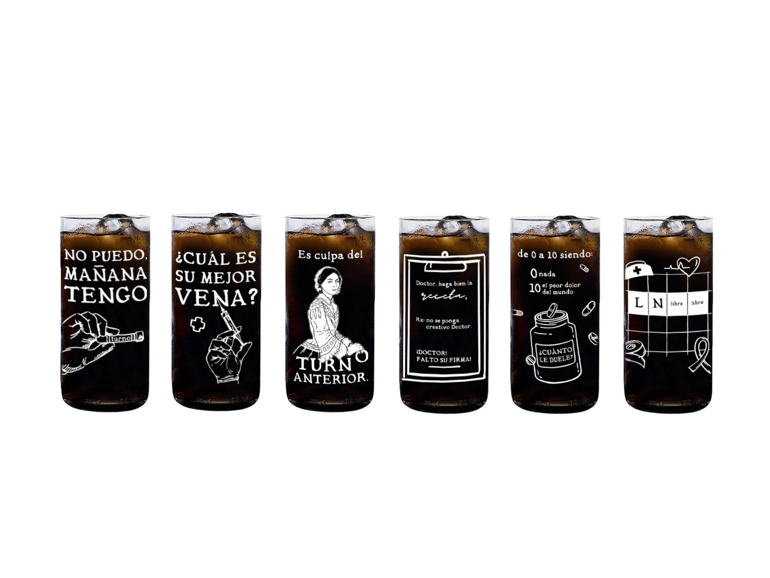 ENFERMERIA - JUEGO DE 6 VASOS 500 ML - 1