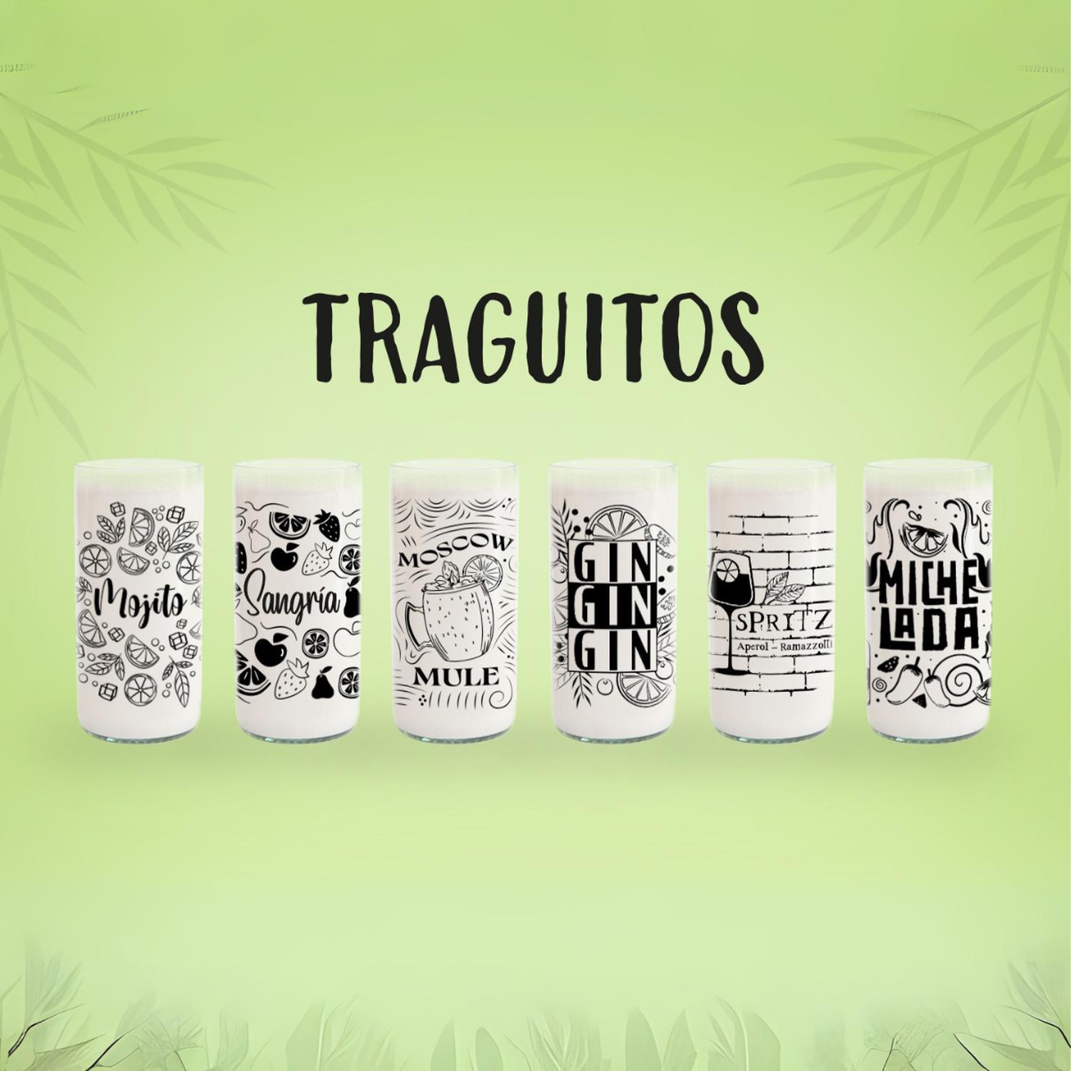 TRAGUITOS - JUEGO DE 6 VASOS - 500 ML - 2