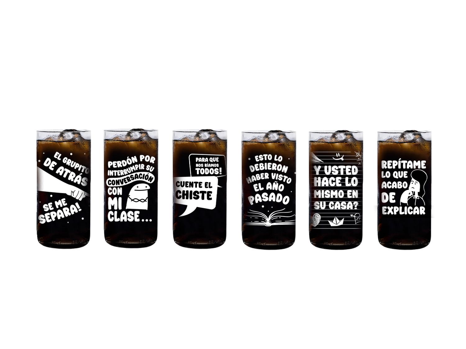 PROFESORES - JUEGO DE 6 VASOS - 500 ML - 1