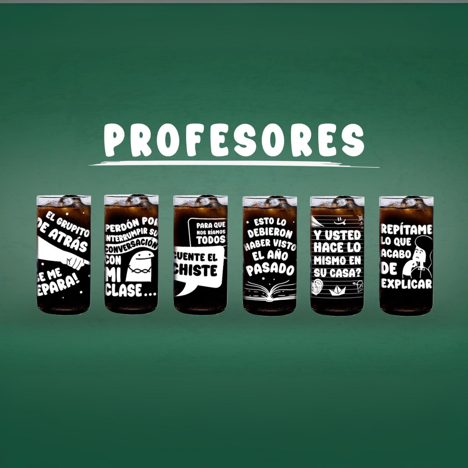 PROFESORES - JUEGO DE 6 VASOS - 500 ML - 2