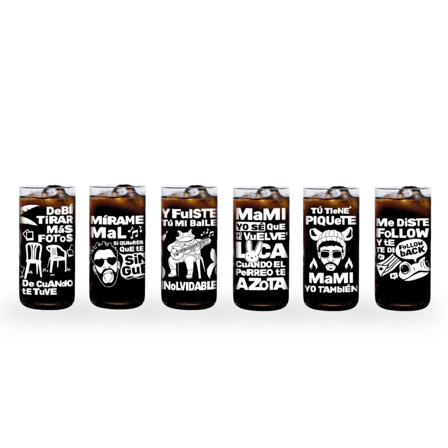 DEBI TIRAR MAS VASOS - JUEGO DE 6 VASOS - 500 ML - 1