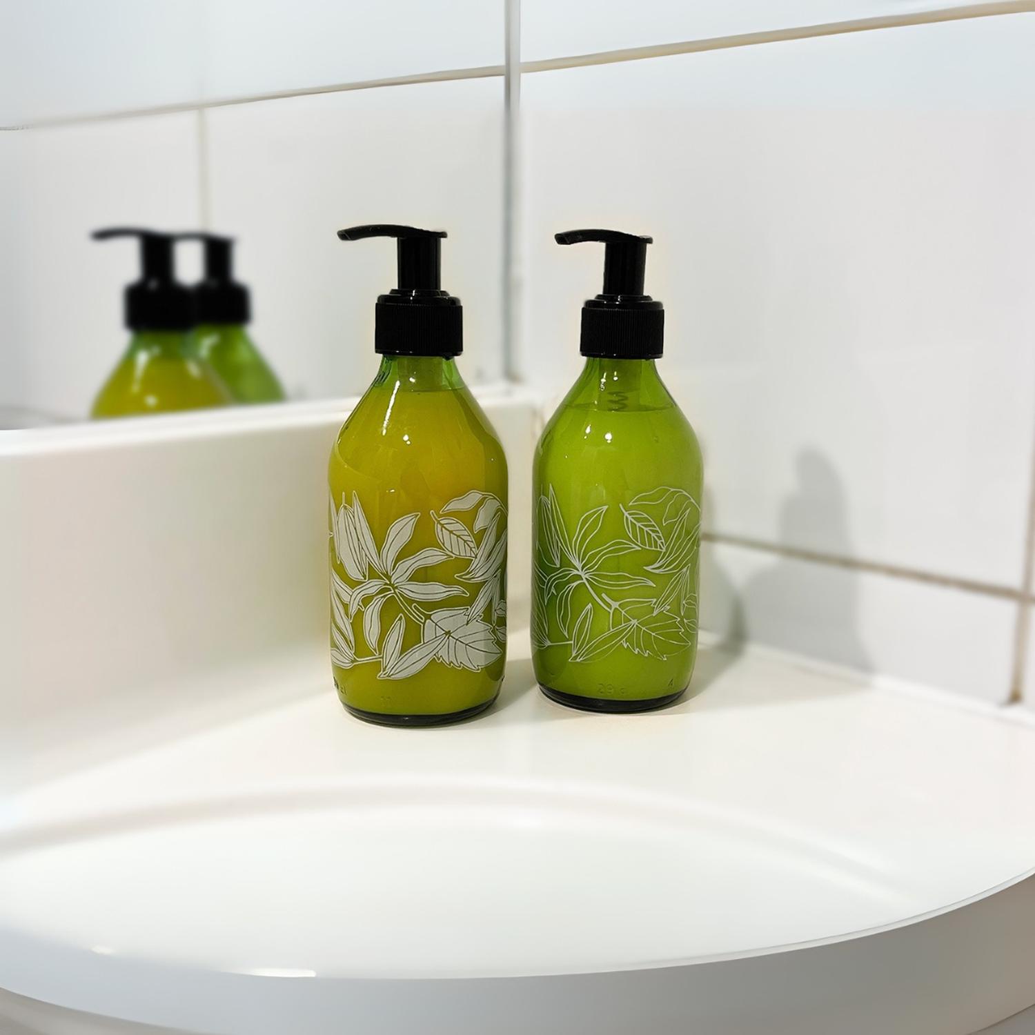 DISPENSADOR DISEÑO FLORALES MULTIUSO COLOR VERDES (2 UNIDADES) - 296 ML - 4