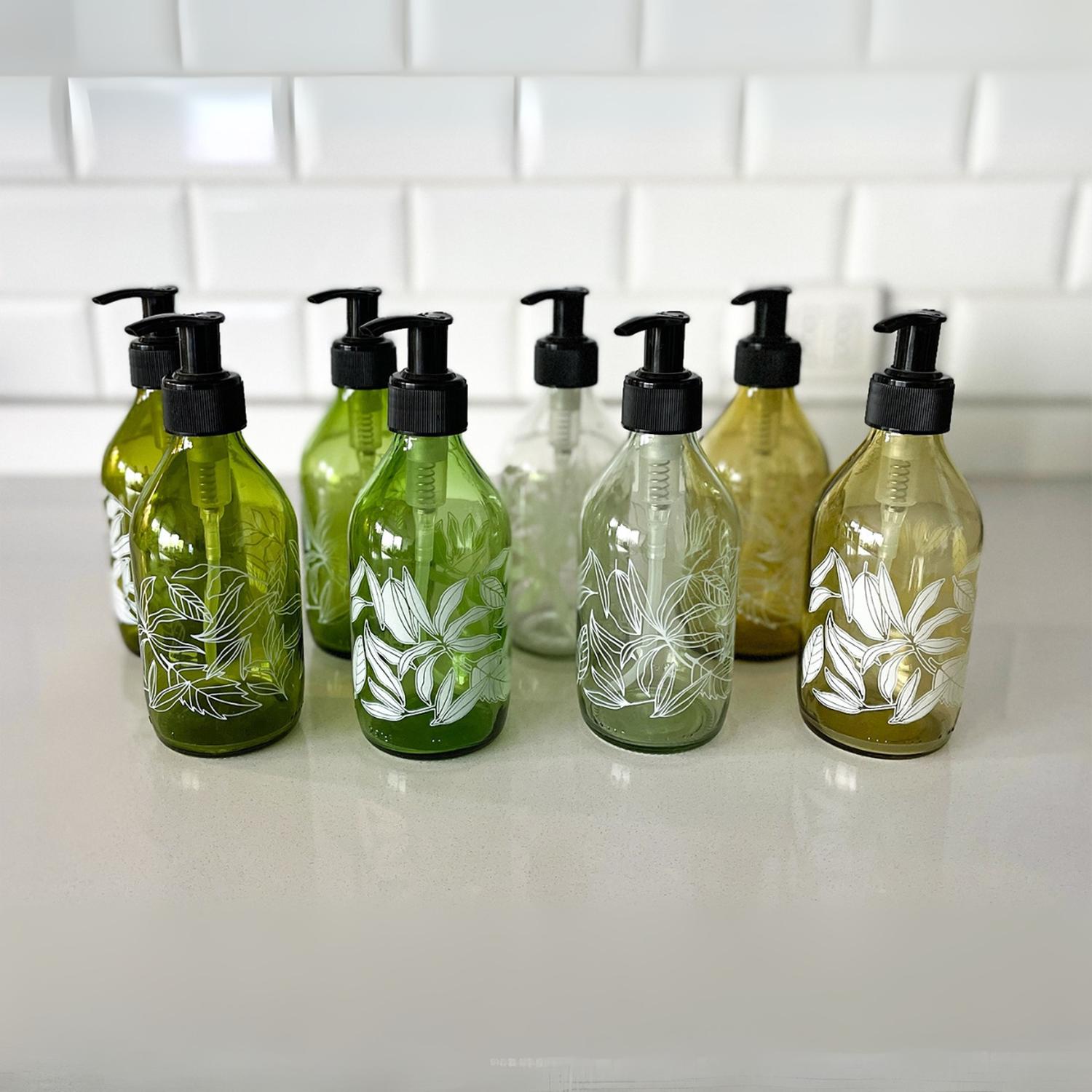 DISPENSADOR DISEÑO FLORALES MULTIUSO COLOR VERDES (2 UNIDADES) - 296 ML - 6