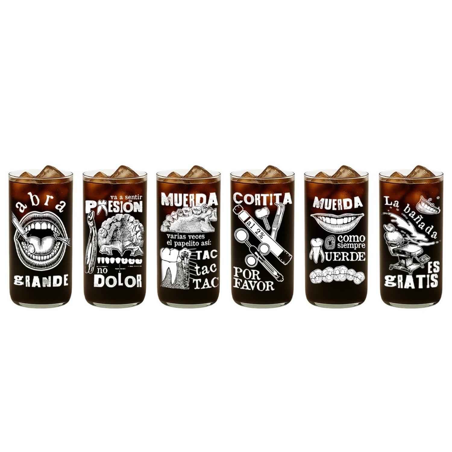 DENTISTAS - JUEGO DE 6 VASOS DE 500 ML - 1