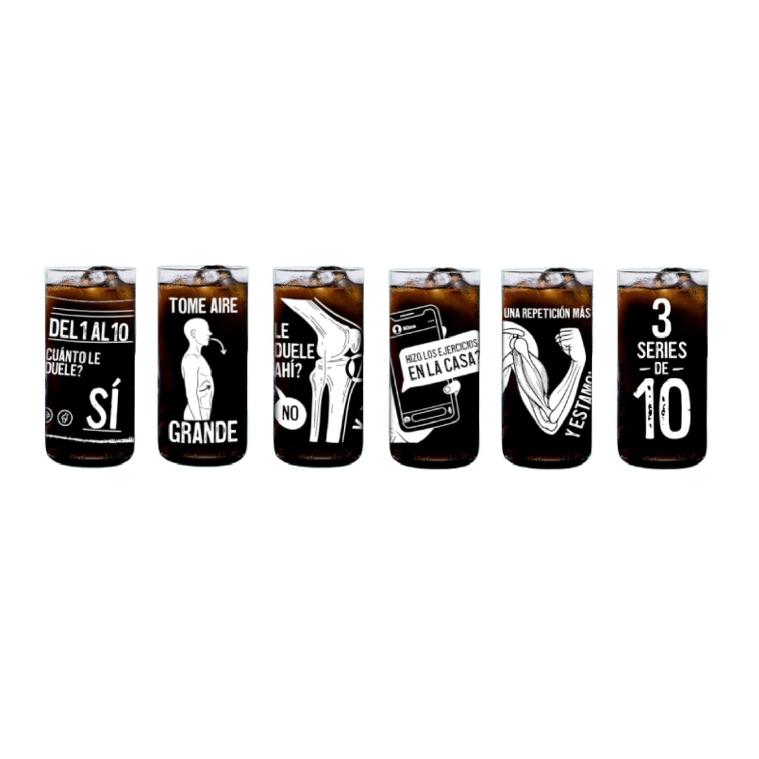 KINESIOLOGOS - JUEGO DE 6 VASOS DE 500 ML - 1