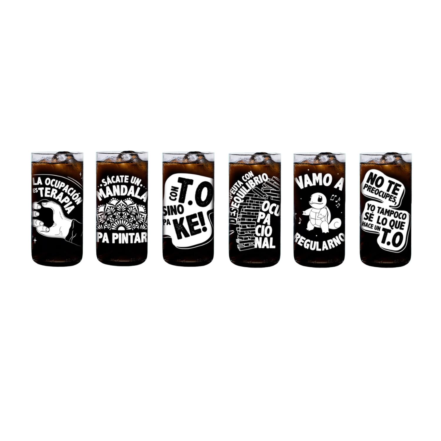 TERAPEUTAS OCUPACIONALES - JUEGO DE 6 VASOS DE 500 ML - 1