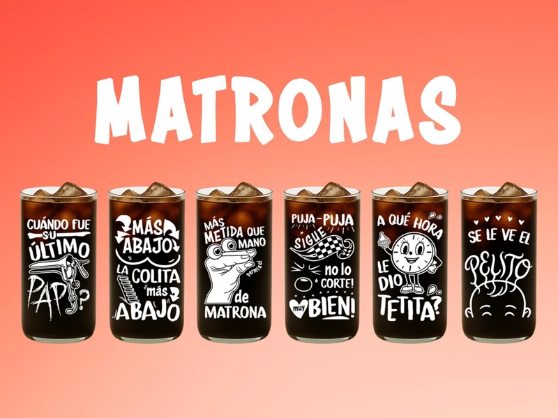 MATRONAS - JUEGO DE 6 VASOS - 1