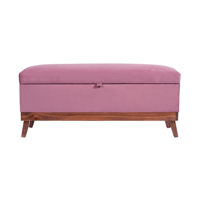 BANQUETA MAXIMA DESIGN INCY 1 CUERPO CON BAÚL PALO ROSA 120X40X50 CM - 1