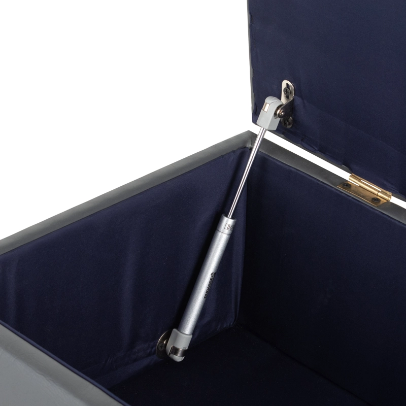 BANQUETA MAXIMA DESIGN INCY 1 CUERPO ECOCUERO CON BAÚL GRIS 120X50X40 CM SPA - 3