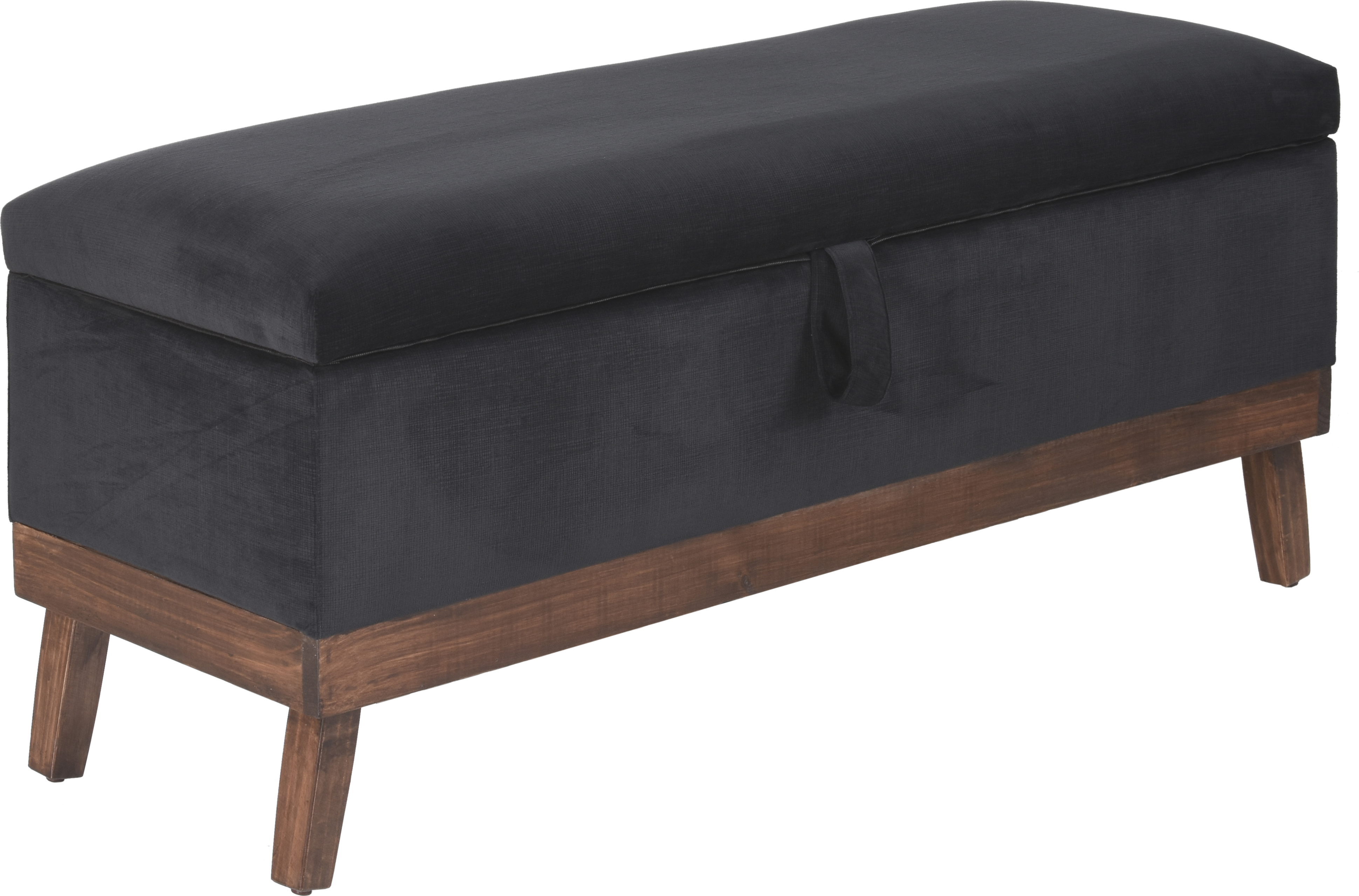 BANQUETA INCY CON BAÚL NEGRO 120X50X40 CM MÁXIMA DESIGN SPA - 1