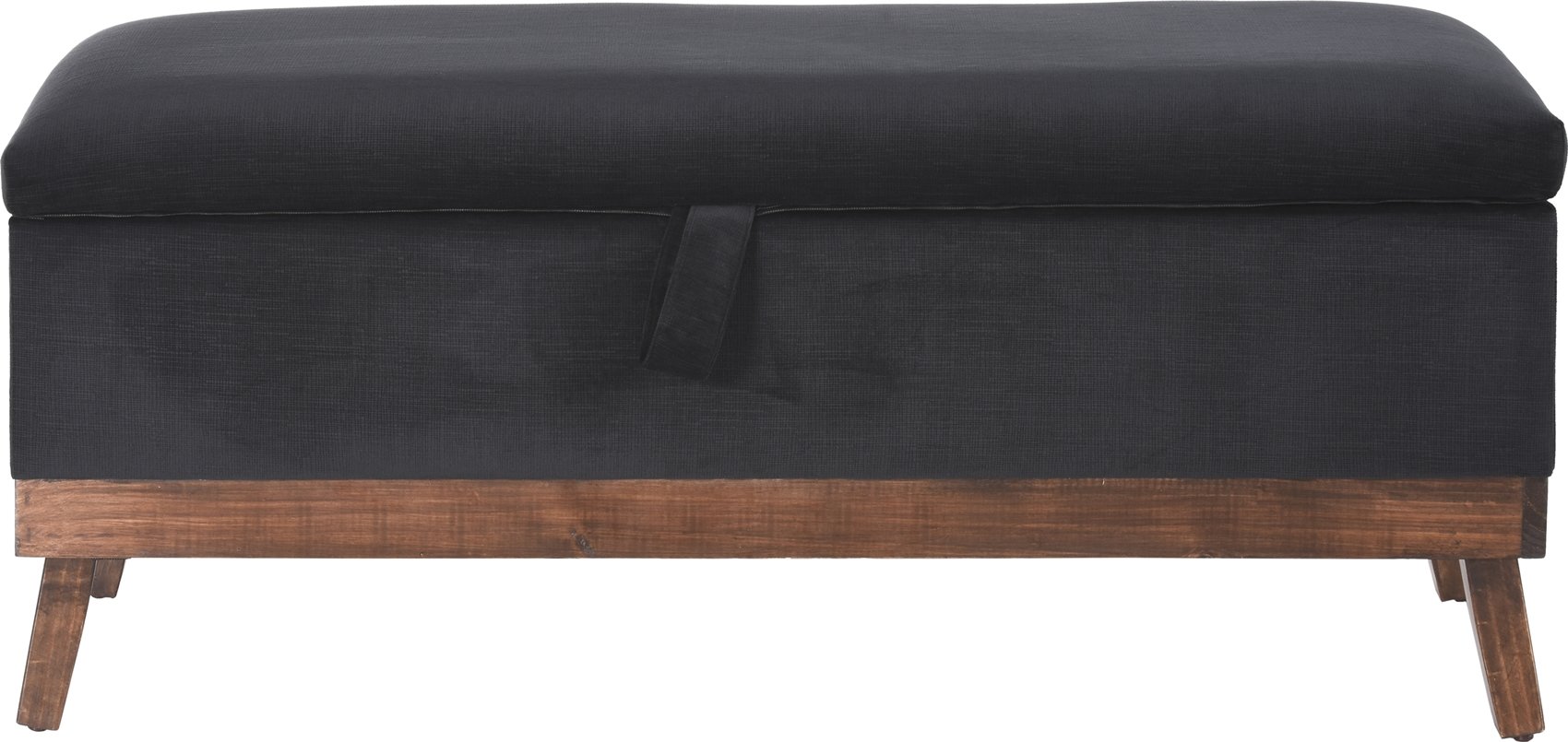 Ripley - BANQUETA INCY CON BAÚL NEGRO 120X50X40 CM MÁXIMA DESIGN SPA