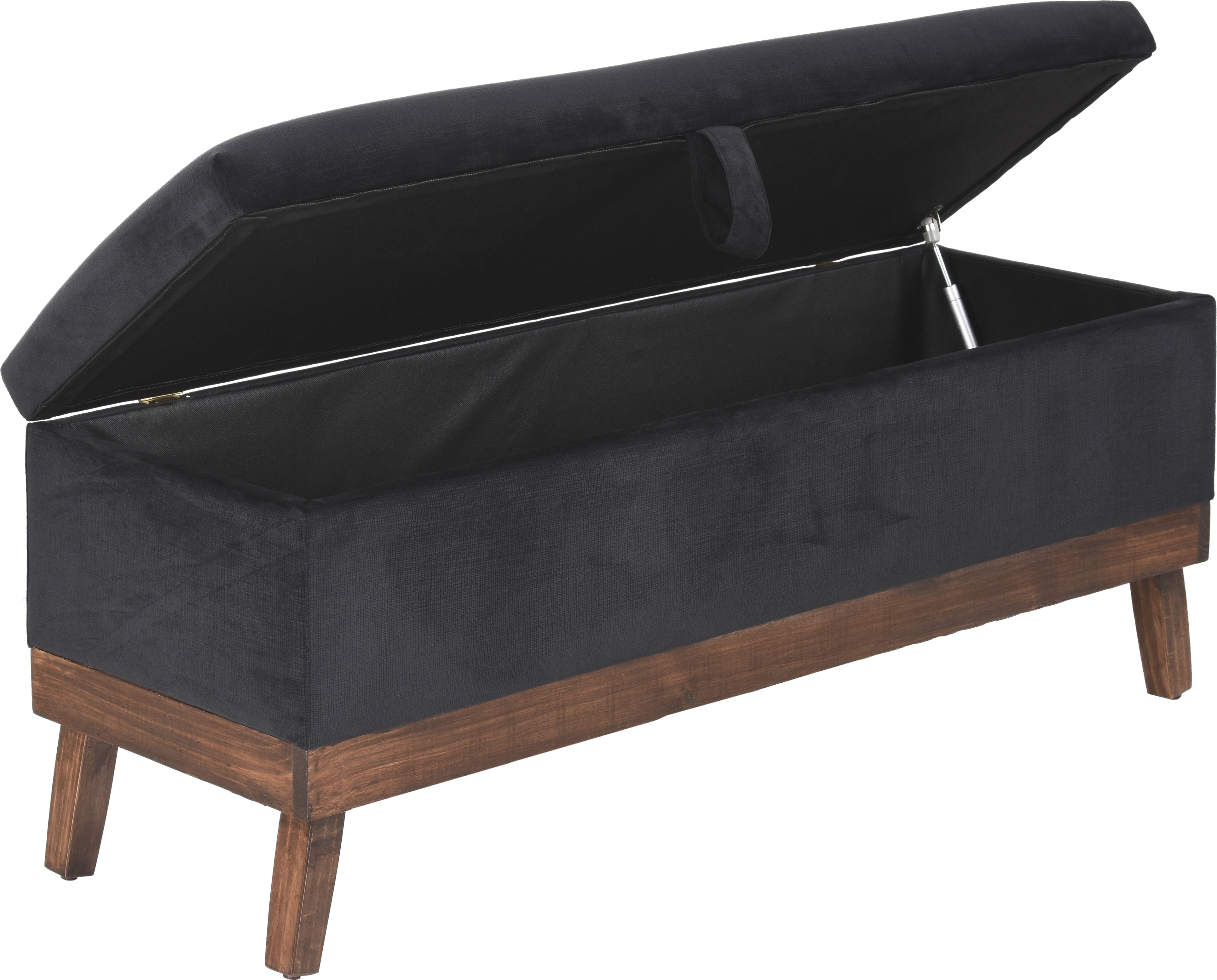 BANQUETA INCY CON BAÚL NEGRO 120X50X40 CM MÁXIMA DESIGN SPA - 2