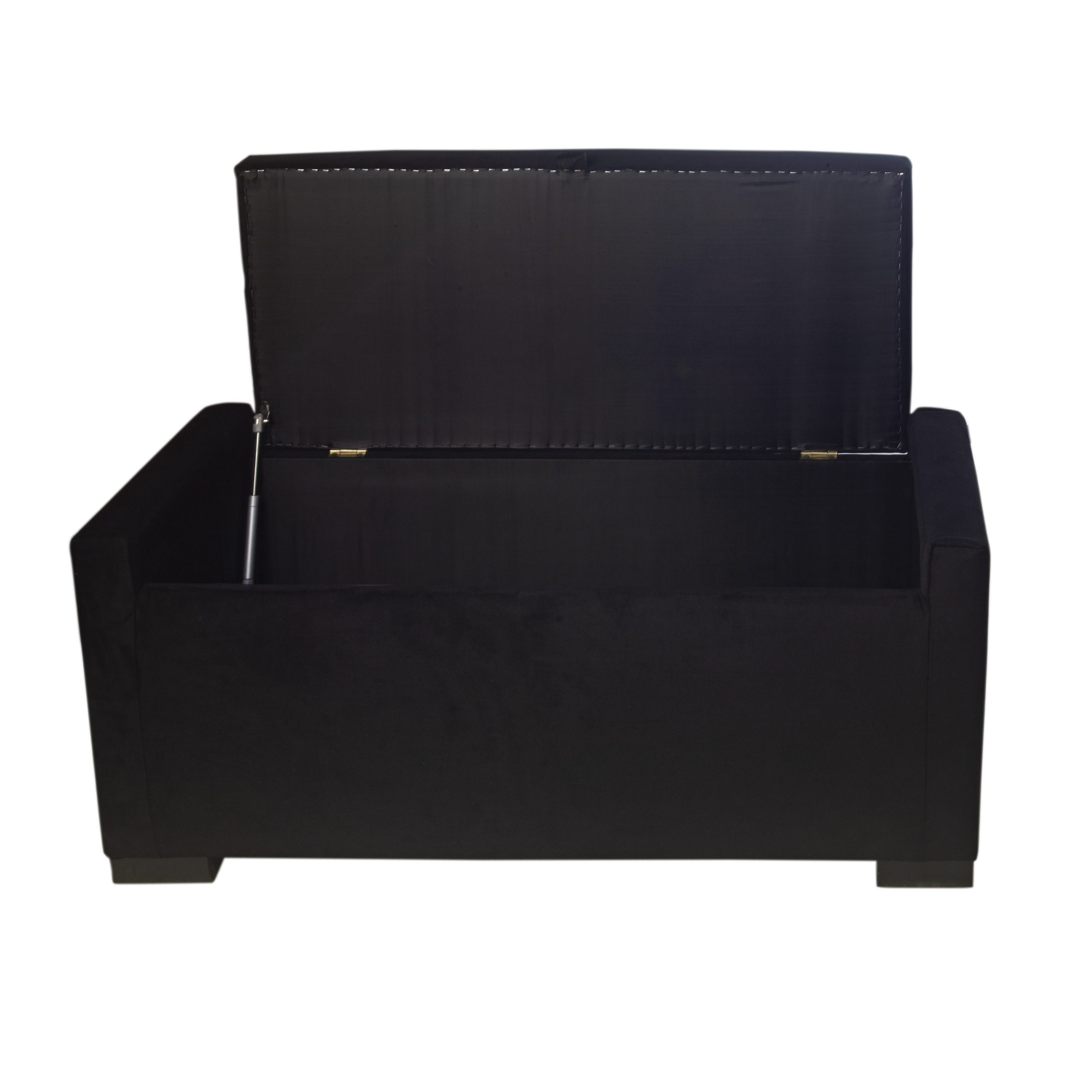 BANQUETA LEYZY NEGRO CON BAÚL 105X45X50 CM MÁXIMA DESIGN - 2
