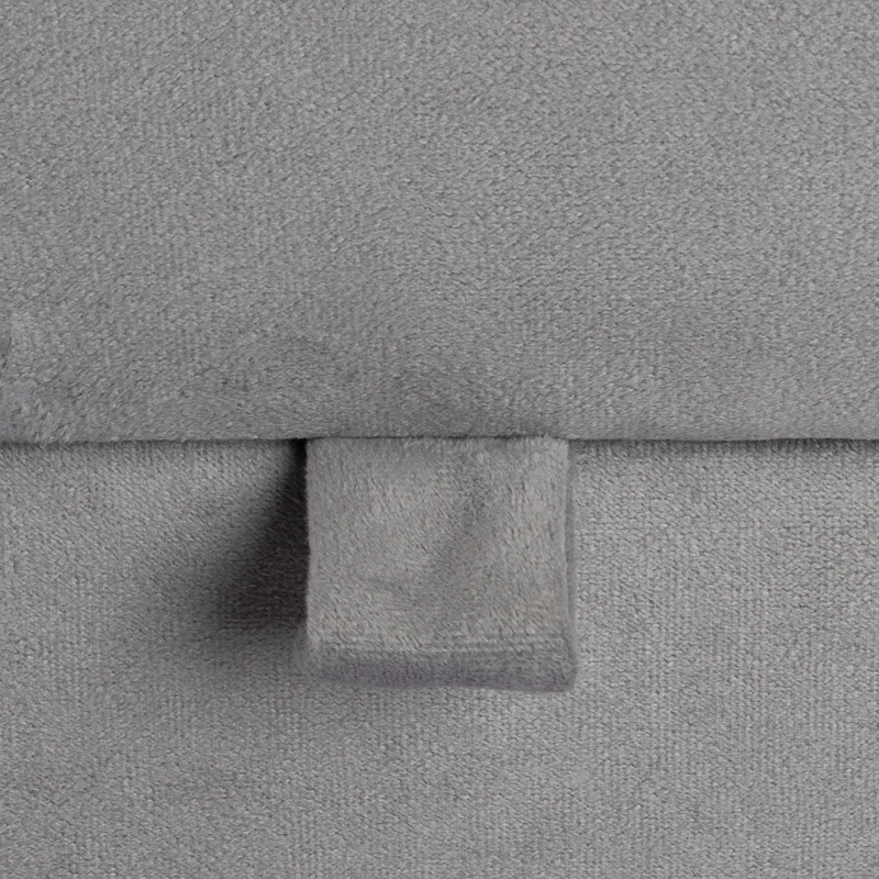 BANQUETA CON BAUL INCY GRIS FELPA 120X40X50 CM MAXIMA DESIGN | GRIS - 3