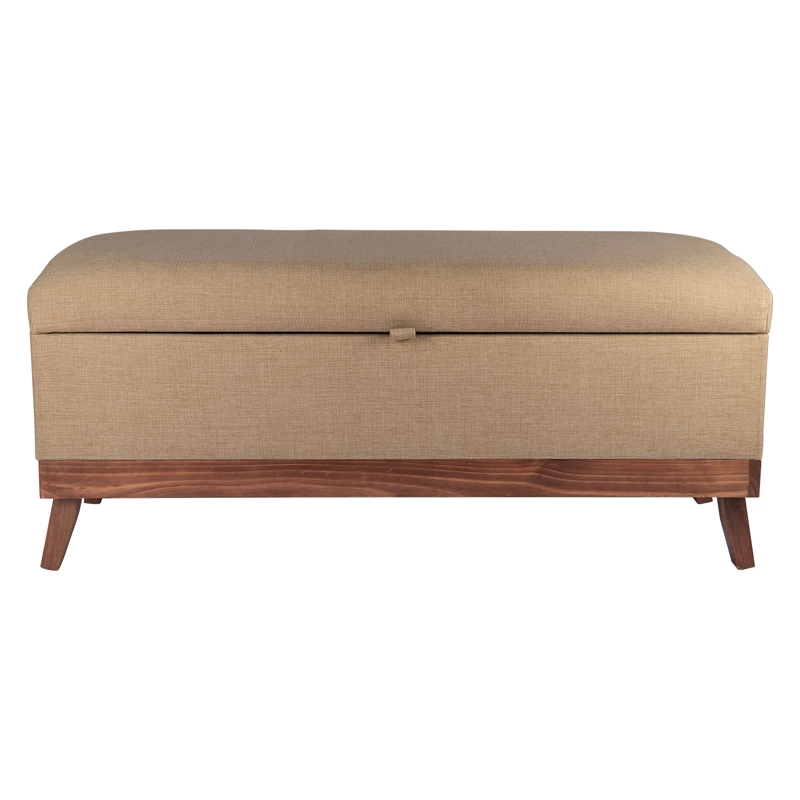 BANQUETA MAXIMA DESIGN INCY BEIGE CON BAÚL DELTA 120X40X50 CM - 1
