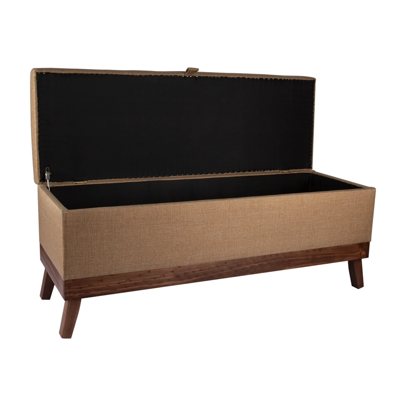 BANQUETA MAXIMA DESIGN INCY BEIGE CON BAÚL DELTA 120X40X50 CM - 2