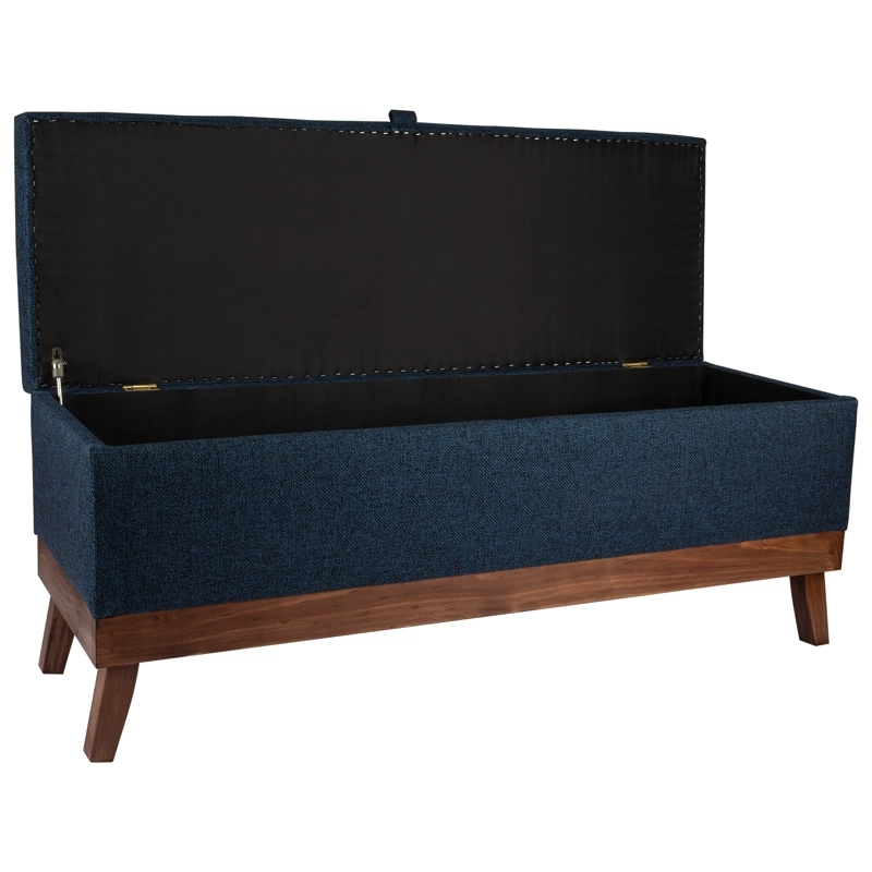 BANQUETA CON BAUL INCY AZUL OMEGA 120X40X50 CM MAXIMA DESIGN | AZUL - 2