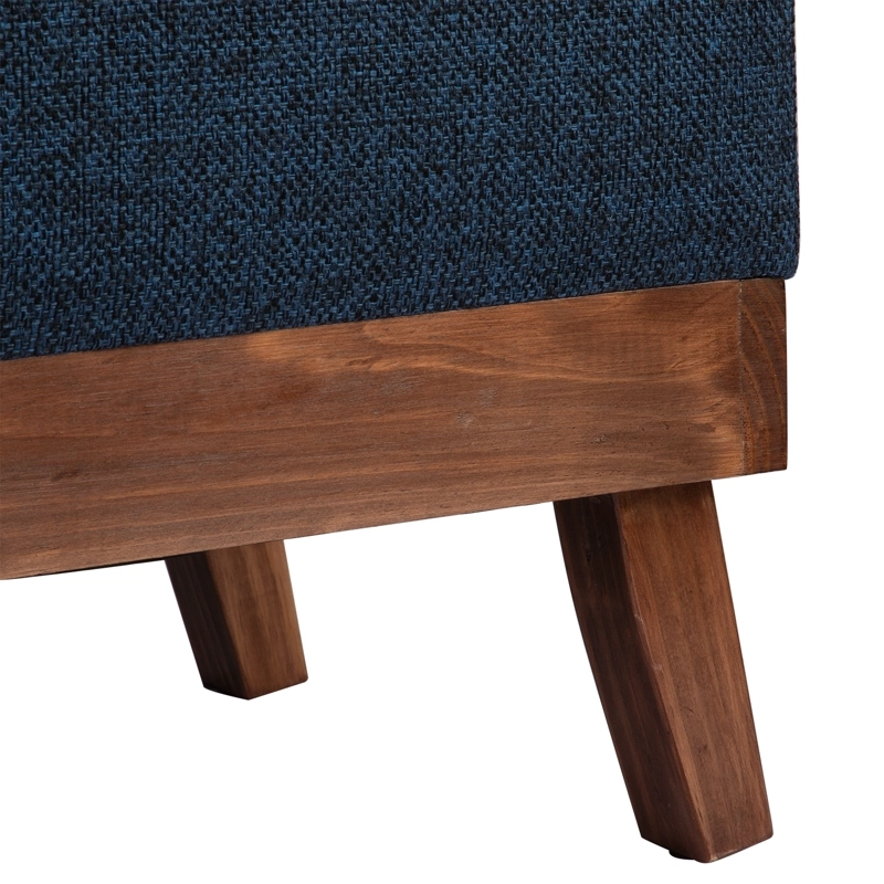 BANQUETA CON BAUL INCY AZUL OMEGA 120X40X50 CM MAXIMA DESIGN | AZUL - 4