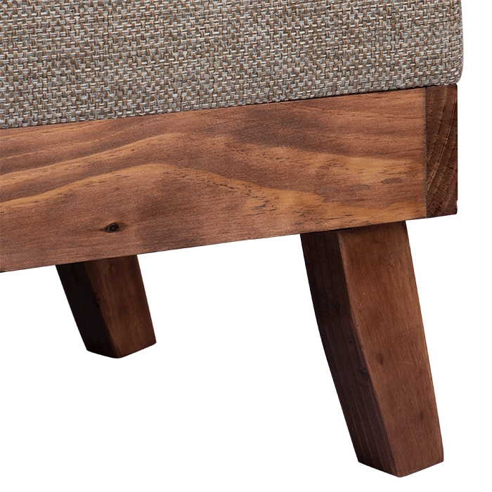 BANQUETA CON BAUL INCY GRIS BEIGE OMEGA 120X40X50 CM MAXIMA DESIGN - 2