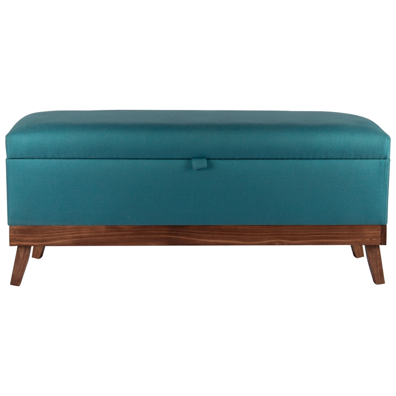 BANQUETA MAXIMA DESIGN INCY TURQUESA CON BAÚL OMEGA 120X40X50 CM - 1