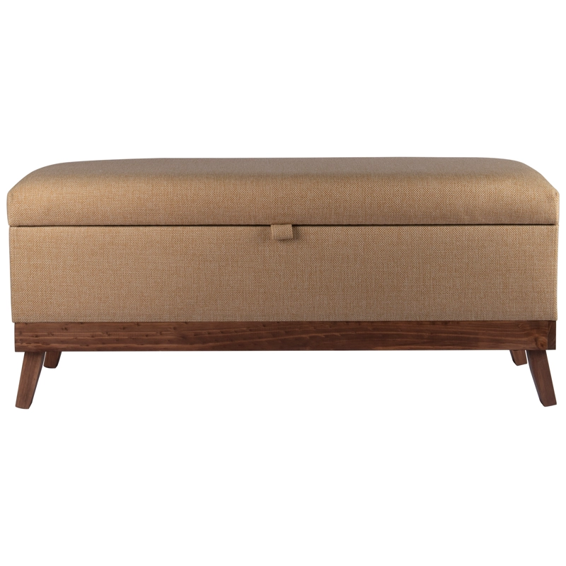 BANQUETA MAXIMA DESIGN INCY BEIGE CON BAÚL OMEGA 120X40X50 CM - 1