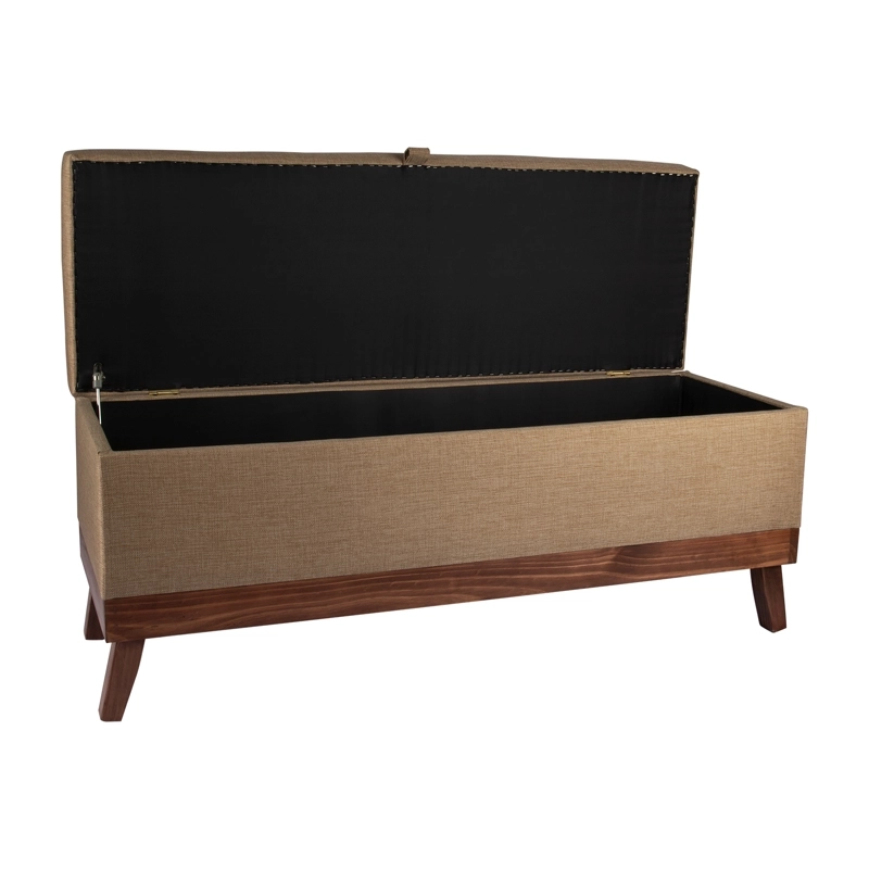 BANQUETA MAXIMA DESIGN INCY BEIGE CON BAÚL OMEGA 120X40X50 CM - 2