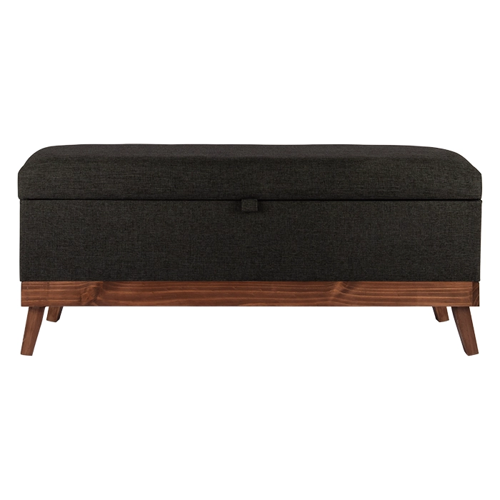 BANQUETA CON BAUL INCY GRAFITO DELTA 120X40X50 CM MAXIMA DESIGN | GRAFITO - 1