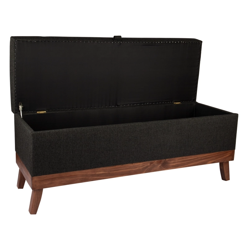 BANQUETA CON BAUL INCY GRAFITO DELTA 120X40X50 CM MAXIMA DESIGN | GRAFITO - 2
