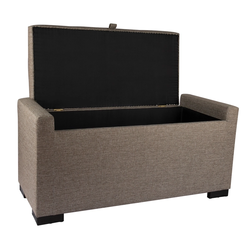 BANQUETA CON BAUL LEYZY GRIS BEIGE DELTA 40X55X105 CM MAXIMA DESIGN | GRIS - 2