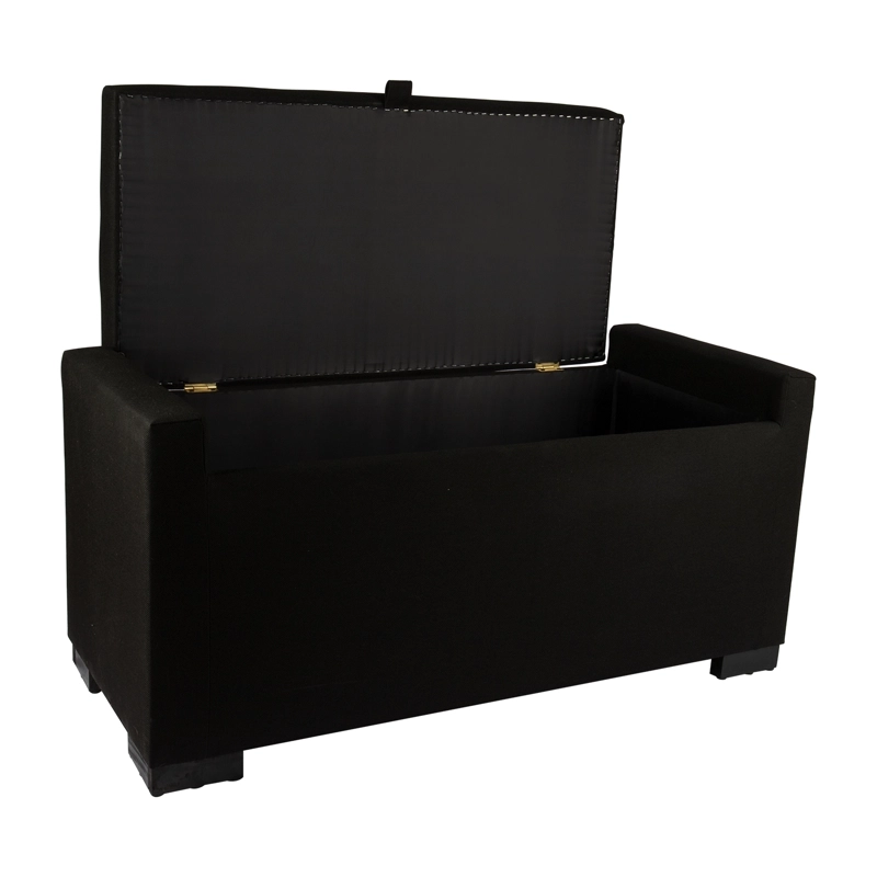 BANQUETA CON BAUL LEYZY NEGRO DELTA 40X55X105 CM MAXIMA DESIGN - 4