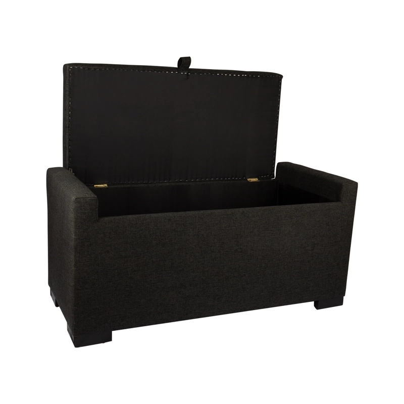 BANQUETA CON BAUL LEYZY GRAFITO DELTA 40X55X105 CM MAXIMA DESIGN | GRAFITO - 2