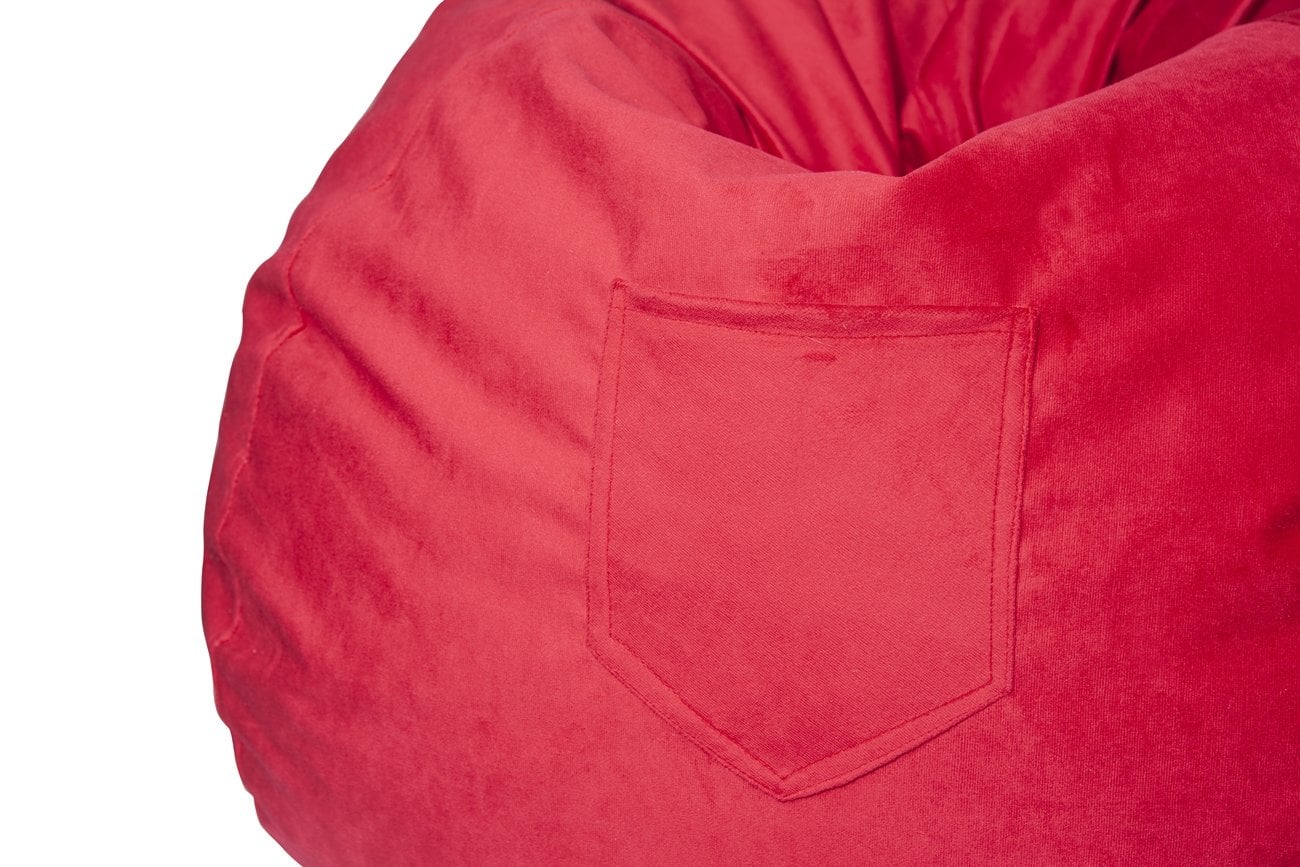 POUF MAXIMA DESIGN PERA 1 CUERPO FELPA ROSADA 100X80X80 CM - 3