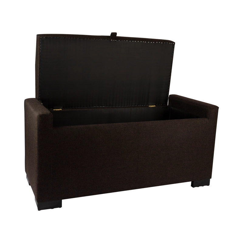 BANQUETA MAXIMA DESIGN LEYZY CAFÉ-MORO CON BAÚL OMEGA 40X55X105 CM - 3