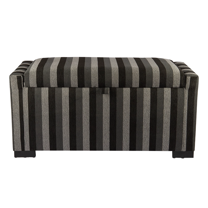 BANQUETA CON BAUL LEYZY RAYAS-NEGRAS OMEGA 40X55X105 CM MAXIMA DESIGN - 1