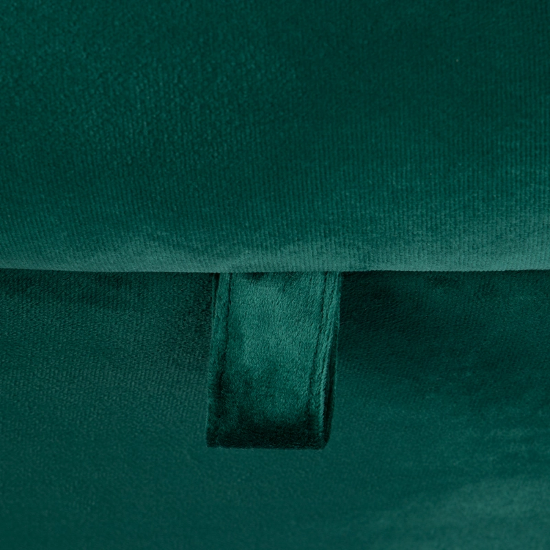 BANQUETA MAXIMA DESIGN INCY 1 CUERPO FELPA VERDE-BOTELLA CON BAÚL 120X40X50 CM - 4