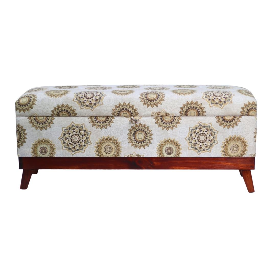 BANQUETA BAUL INCY ESTAMPADO MANDALA ESTRELLA 55X45X125 CM MÁXIMA DESIGN - 1